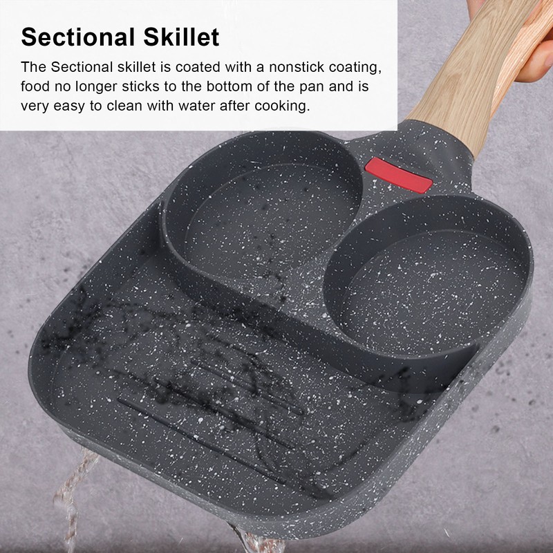 Egg Frying Pan Heat Sensitive Silicone Aluminium Pancake Frying Pan
