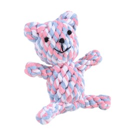 MEMOFYND 1 Piece Hand Knitted Bear Teething Toy for Puppies, A Good Helper to Kill Your Dog's Boring Time, Knotted Toy, Suitable for Small Dogs