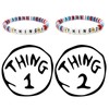 Thing 1 Thing 2 Iron-On Patch and Bracelet Set, 4Pcs