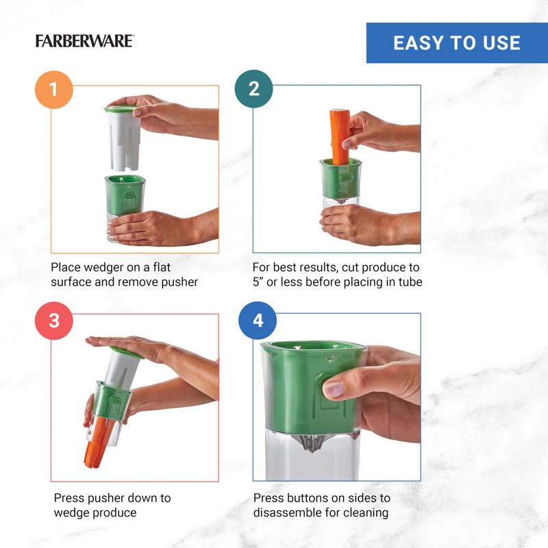 Farberware Professional Produce Wedger, Sharp Stainless Steel Blades For Dicing