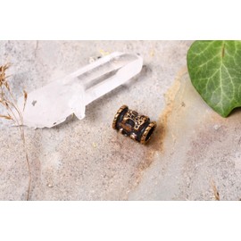 WINDALF Vikings Hair & Beard Pearl Mjölnir 13 mm Celtic Thor's Hammer Hair Jewellery Beard Jewellery High Quality Bronze