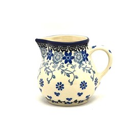 Polish Pottery Creamer - 4 oz. - Silver Lace