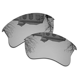 Millersawp Flak Jacket XLJ OO9009 Replacement Lenses Compatible with Oakley Sunglass-Silver Iridium