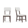 COLAMY Solid Wood Dining Chairs Set of 2, Mid Century