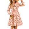 GRACE KARIN Girls Fall Dress Floral Print Long Sleeve Midi