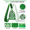 KAHADI Checkered Sling Bag for Women, Small Checkered Crossbody Chest