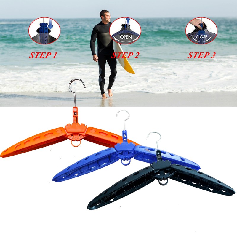 YDQUANI Wetsuit Hanger Foldable Diving Suit Hanger, Scuba Surfing Swimming