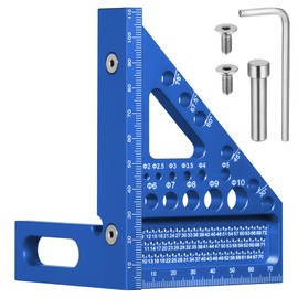 Fentar 3D Mitre Angle, 22.5-90° Combination Angle Made of Aluminium Alloy, Precise Carpenter's Angle, Speed Square Carpenter's Angle with 11 Drill Holes, Scribing Tool Protractor for Carpenters