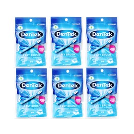 DenTek Easy Brush Wide Interdental Cleaners 16 Count (Pack of 6)
