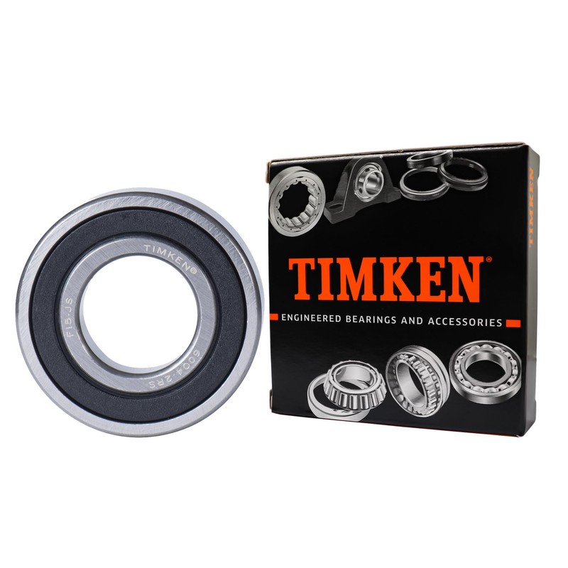 2PACK TIMKEN 6004-2RS Double Rubber Seal Bearings 20x42x12mm, Pre-Lubricated and