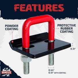 Vehiclex 2 Hitch Stabilizers for 1.25" to 2" Hitches – Anti-Rattle Hitch Tighteners - Heavy-Duty Hitch Clamps with 0.44" U-Bolt Diameter – Protective Anti-Rust Coating