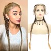 AFBeauty Mixed Blonde Twists Lace Braided Wigs for Black Women