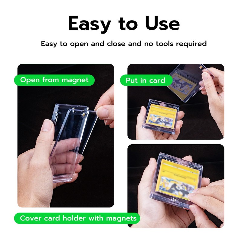 Mcbazel 35PT Magnetic Card Holder,Upgraded Version Game Card Case,10 PCS