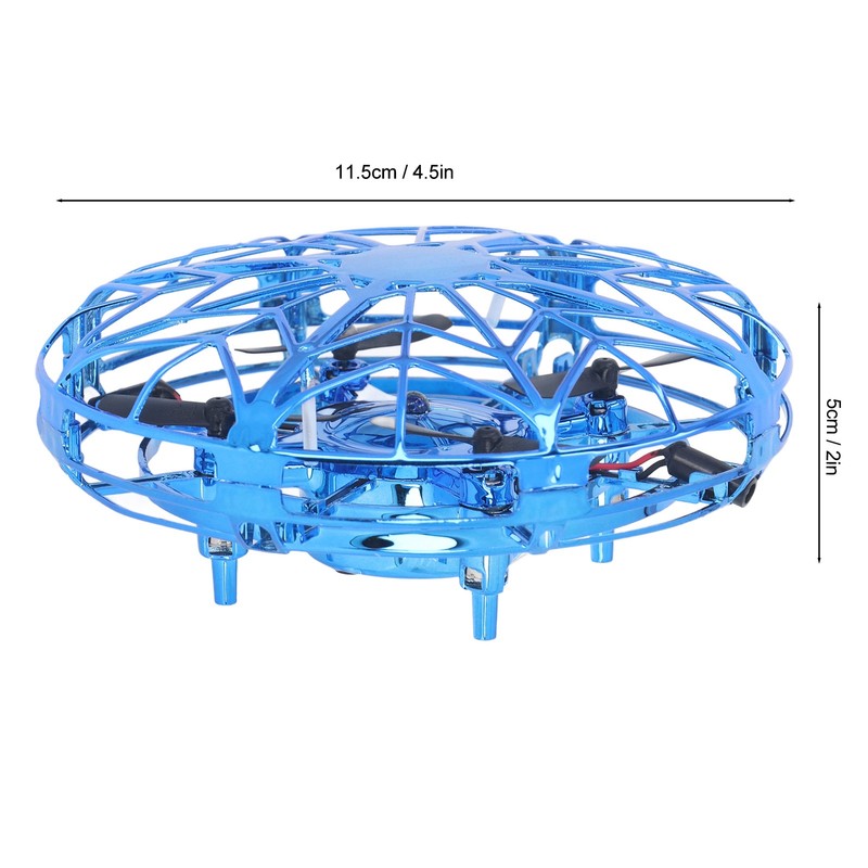 Hand Controlled Flying Drone Children Flying Toy Blue Hand Drone
