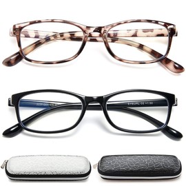 EYEURL Reading Glasses Womens Blue Light Blocking - 2 Pack Lightweight Computer Readers +3.5 Glare Blocking Ladies Eyeglass