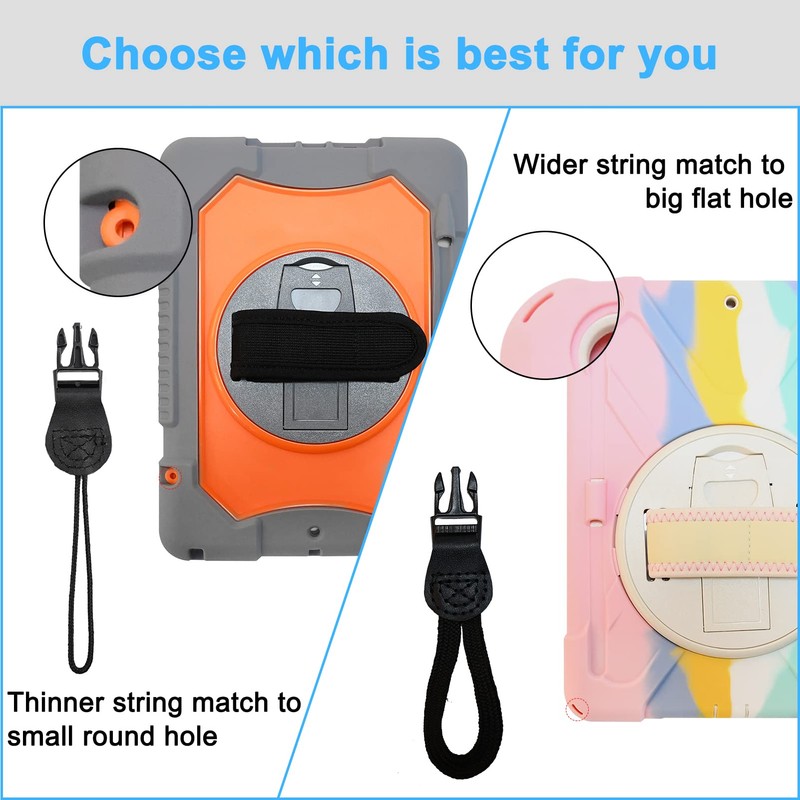 rantice Adjustable removable shoulder straps for Tablet Case (Black)