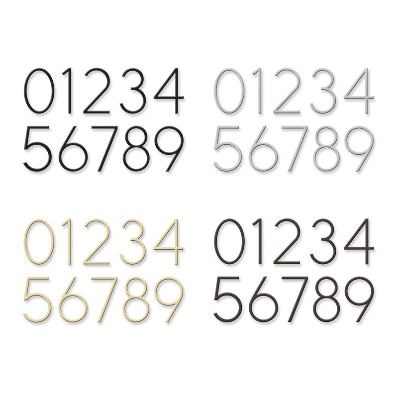 Distinctions 844701 Brushed Nickel Upgraded 5" Floating House Number 1,