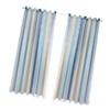 2pc Curtain Simple Gradient Hollow-out Star Pattern Double Layer Blackout