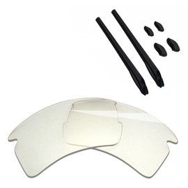 BlazerBuck Anti-salt replacement lenses for Oakley Flak 2.0 XL OO9188 HD clear, HD Clear