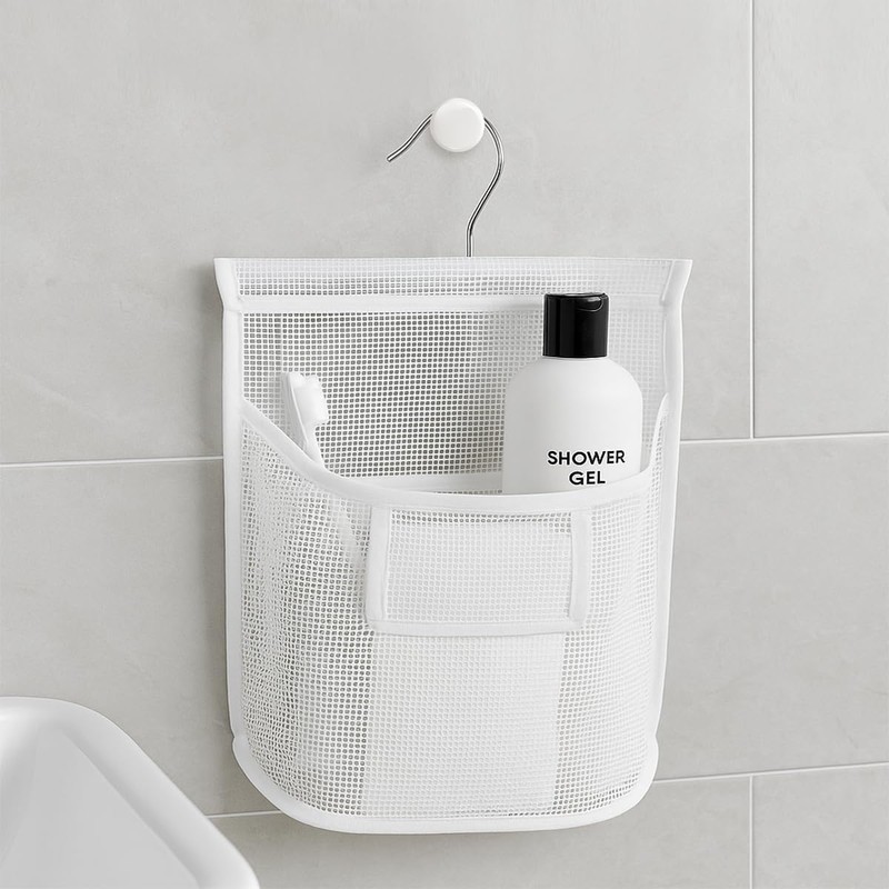 Lotsdonxia Hanging Mesh Toiletry Carrier Bag with Detachable Hook Waterproof