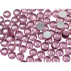 Allstarco 1000PCS 7mm SS34 Pink Hot A20 Acrylic Flat Back Rhinestones for Jewelry Making and Face Painting Card Making Embelishments Plastic Gems