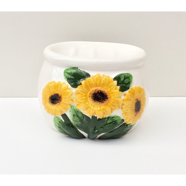 3-D Sunflower Hand Painted Ceramic Collection by ACK (Sponge Holder)