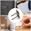 Jiozermi 100 Pcs Bronze Flat Head Thumb Tacks, 0.43'' Upholstery