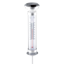 Grundig Solar Light Thermometer, silber, 9 x 9 x 57 cm
