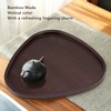 Wood Serving Tray Sturdy Bamboo Simple Elegant Triangular Multifunction Wooden
