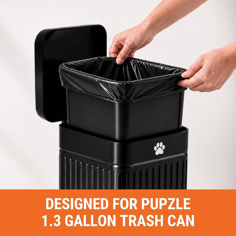 Pupzle 1.3 Gal Dog Poop Bin Liners, Trash Can Liners,