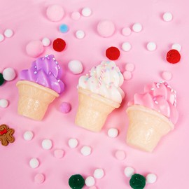 Angerbaby [Gifts for children]  2Pack Ice Cream Squishies Turtle taba Squishy Soft& Sticky Squezze Toys - Stress Relief Toy taba squishy deck - Color: Pink strawberries, Quantity: 1 Pack