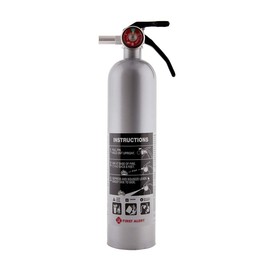First Alert DHOME1 Rechargeable Standard Home Fire Extinguisher, UL Rated 1-A:10-B:C, Pewter