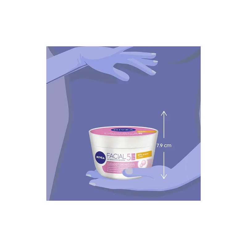 Crema Facial Hidratante Aclarante NIVEA 5en1 FPS 15 375 ml