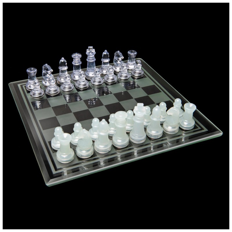 Spin Master Games, Clear Chess and Checkers Set with Glass