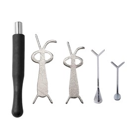 Blumendesign-Katzenaugen-Magnet, mit 4 Katzenaugen-Hilfswerkzeugen, Silikon-Griff, geeignet für Nagelkunst, Katzenaugen-Gellack, Nagellack-Magnet