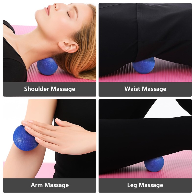 GOGO Massage Lacrosse Ball for Physical Therapy, Myofascial Release, Yoga
