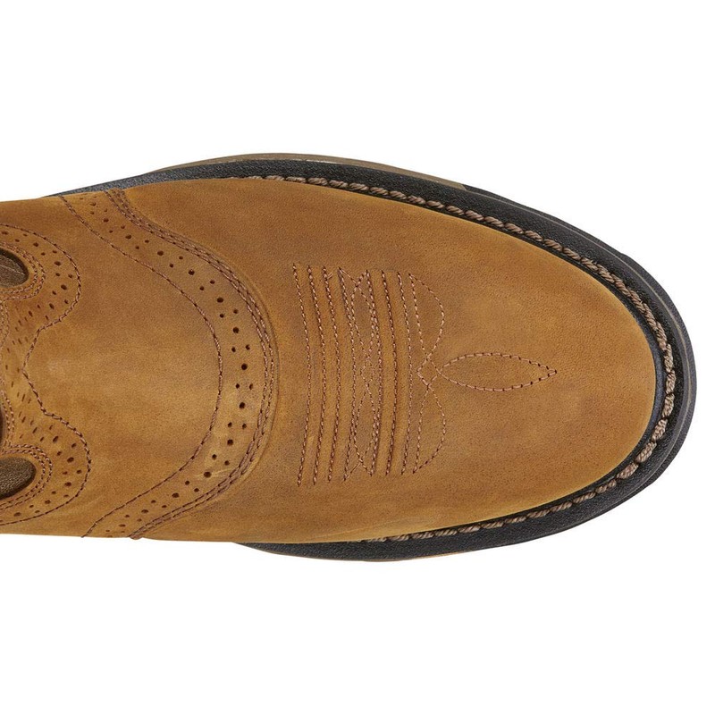 Ariat Mens WorkHog Work Boot Aged Bark/Army Green 9