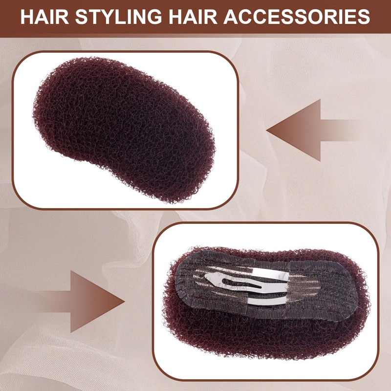 2pcs Puff Cushion Clips Hair Sponge Inserts, Fluffy Hair Bumps