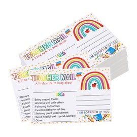 100pcs Teacher Mails, Teacher Supplies Classroom Essentials Elementary Incentives for Students Feedback Cards, Teachers Wish Lists for Classroom Mail Postcards, Kindergarten School Supplies for Home