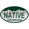 CafePress Native Colo License Plate Oval Car Magnet, Euro Oval