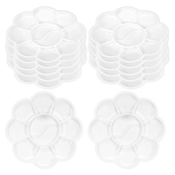 PATIKIL 12Pcs Paint Tray Palette, 4.5"/11.5cm Painting Palette Plastic Palette