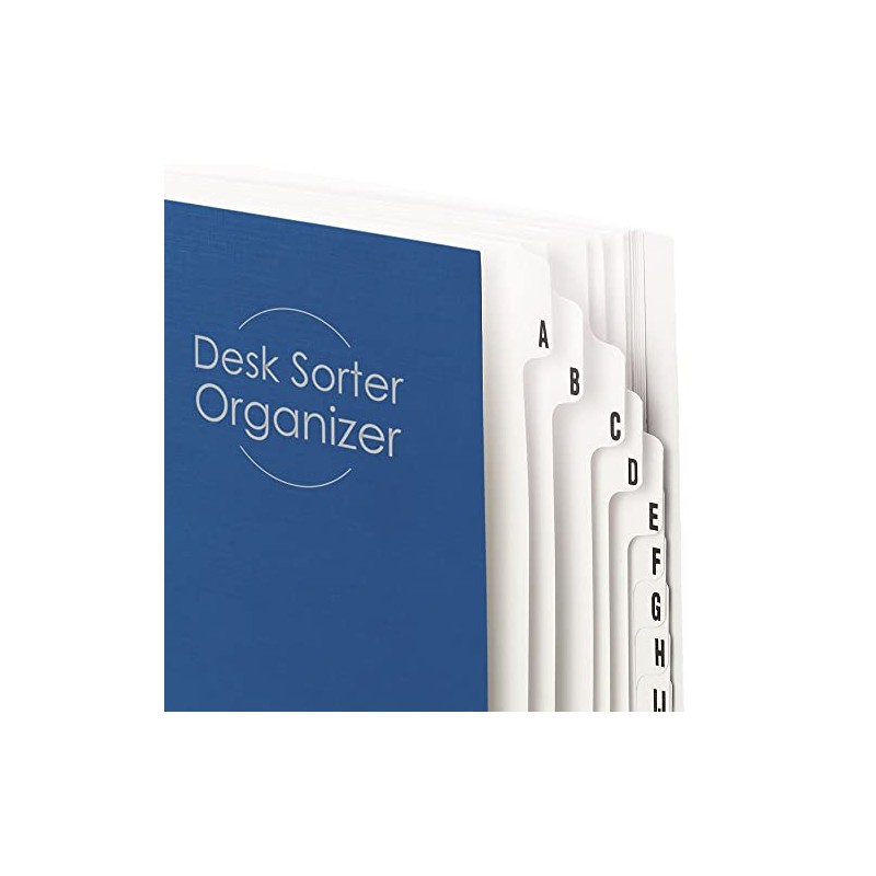 Smead(R) Desk File/Sorter, A-Z, Letter Size, 35% Recycled, Blue/Gray, C33BZ