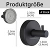 ClcIosis Pack of 4 Suction Cups with Hooks with Suction