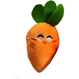 JJLFresheners Orange Vegetable Carrot Shape Chewing Plush Toy for Pets,Dog Cat Plush Bite Squeaker Pet Interaction Toy,Dogs
