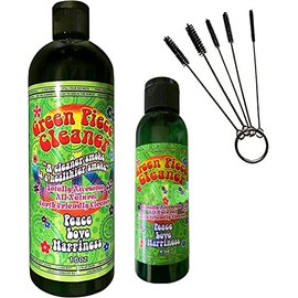 Green Piece Cleaner 16 oz - Free travel size - 4 Oz. and a Free tube pieces Cleaner! The All Natural Glass Cleaner, Metal and Ceramic Water bubbler.