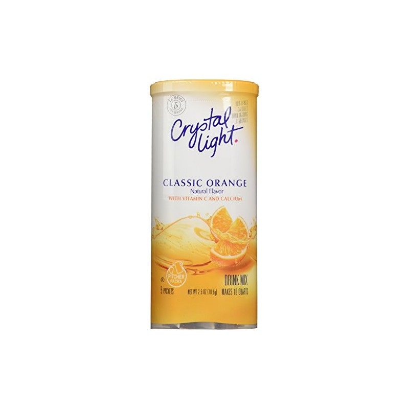 Crystal Light Pitcher Packets, Classic Orange, 2.5 OZ