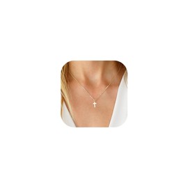 GIFT4U Gold Necklace for Women - Cross Necklace for Women, 18K Gold Plated Cross Necklace | Dainty Gold Cross Necklaces for Women | Cross Pendant Necklace | Gold Jewelry for Women Trendy