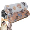 CUEMOON Pack of 3 Blankets for Dogs and Cats, Washable,