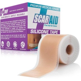ScarAid Cinta De Silicona Premium Para Cicatrices Quirúrgicas De Cesárea Queloides E Hipertróficas Reutilizable Parches Para Cicatrización Reduce El Enrojecimiento Y La Irritación