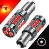 2pcs AC/DC 9-36V H21W LED Bulbs Red,Error Free BAY9S 64136